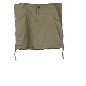 Cabelas Womens Khaki Adjustable Drawstring Skort Size 16 Nylon Outdoor hiking